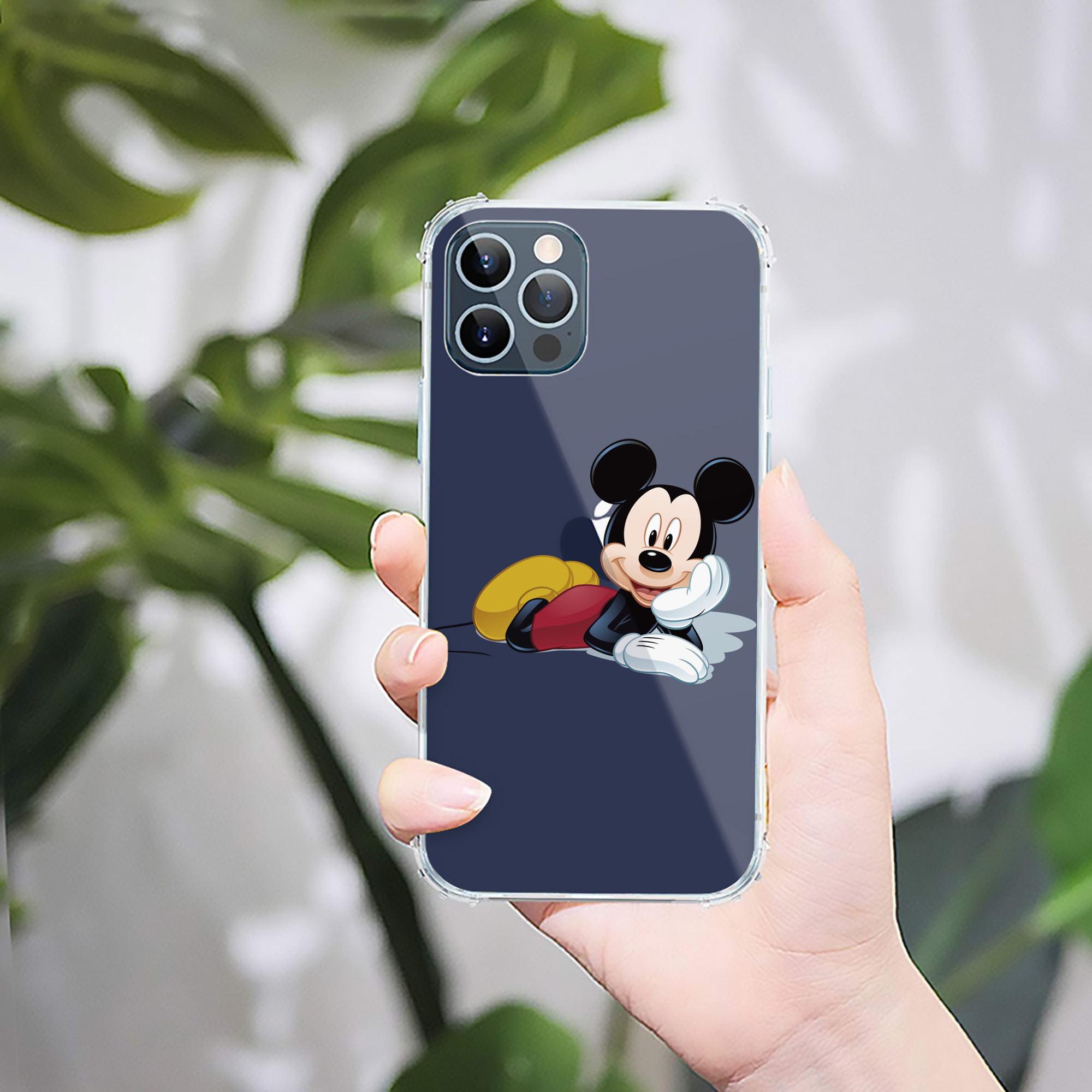 （画像用） ミッキーマウス Mickey Mouse 【iPhone 12シリーズ対応】透明スマホケース（クリアソフトケース）